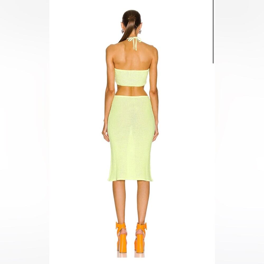 NWT Victor Glemaud Sleeveless Dress in Neon Green XS - Picture 3 of 9